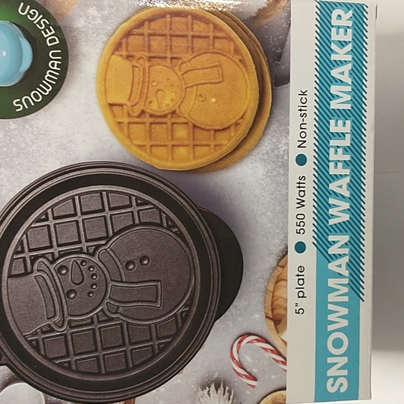 My Mini Snowman Waffle Maker 5" Non-Stick - Picture 6 of 13